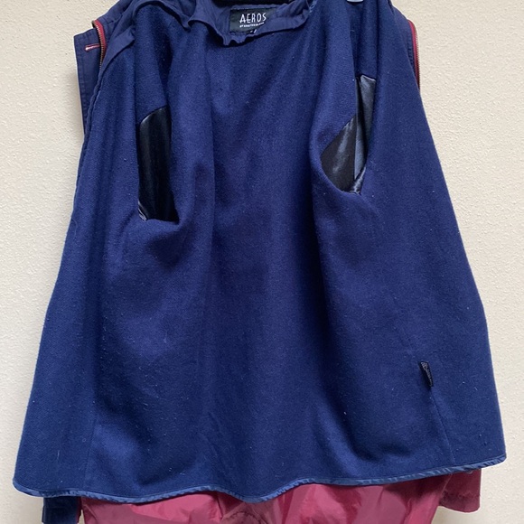 Aeros By Kristen Blake Burgundy Coat w/ Removanble Hood & Inner Liner Size S - Picture 9 of 12